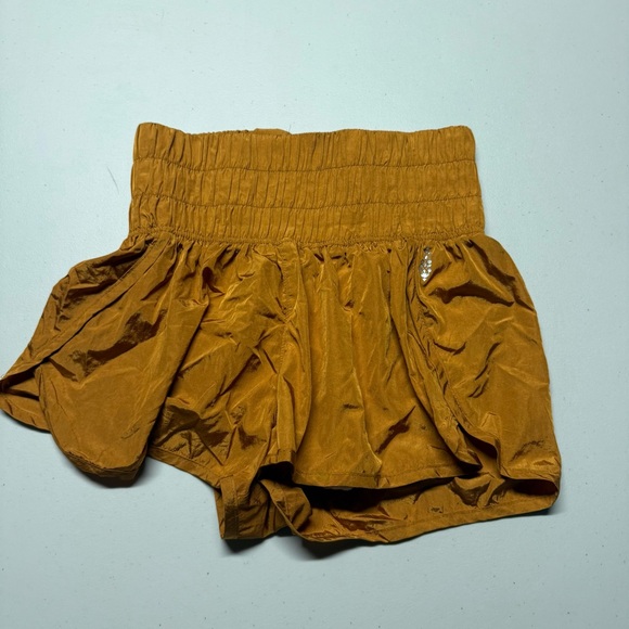 Free People Movement The Way Home Women's Athleisure Shorts in Mustard Yellow S - Picture 1 of 4